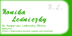 monika ledniczky business card