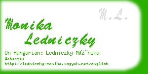 monika ledniczky business card
